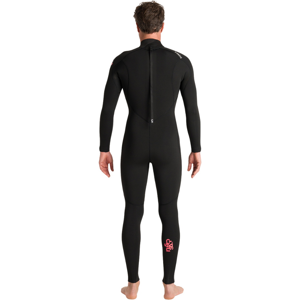 2026 C-Skins Mens Nuwave Legend 5/4/3mm Back Zip Wetsuit C-NLE54MBZ - Black / Neon Flare